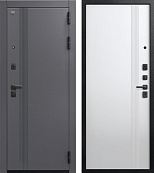 Центурион V-17 Чёрный муар+Кашемир графит - Кашемир белый