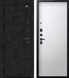 Центурион V-16 Чёрный муар+Бетон тёмный - Кашемир белый