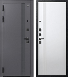 Центурион V-17 Чёрный муар+Кашемир графит - Кашемир белый